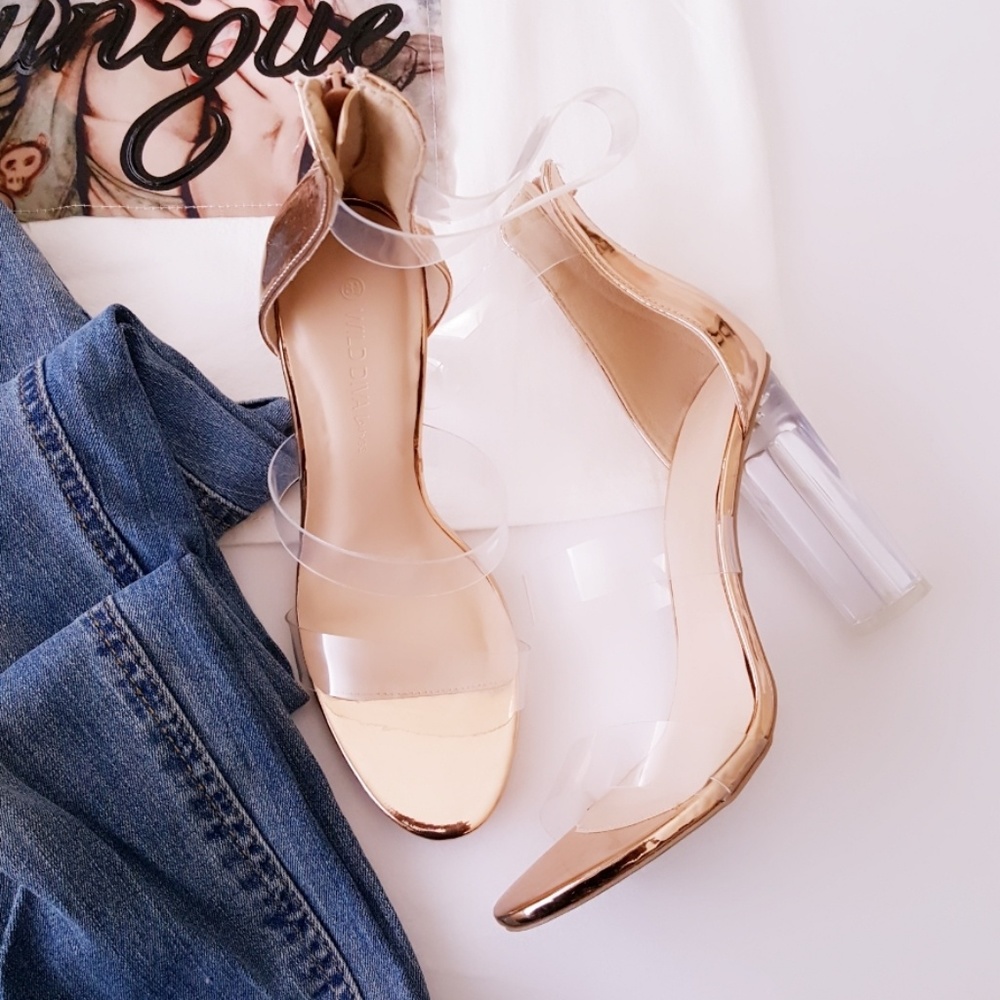 •FREE WITH PURCHASE• Was $40 Rose Gold Heels - Picture 8 of 8